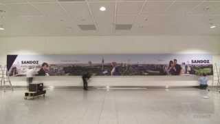 Leuchtkastenmontage Sandoz