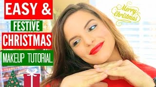 Easy & Festive CHRISTMAS DAY MAKEUP TUTORIAL! | Casey Holmes