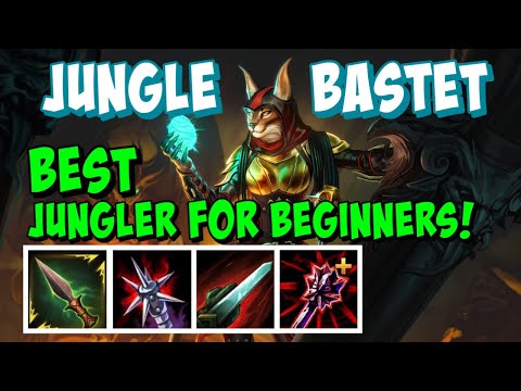 BASTET JUNGLE GAMEPLAY SMITE - BEST JUNGLER FOR BEGINNERS!