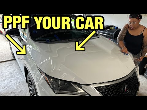 LOCAL BUSINESS WOMAN "TWIN" DOES HER FIRST PPF ON OUR LEXUS RX 350 F SPORT | HOW TO PPF YOUR CAR