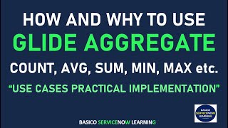 Download the video "GLIDEAGGREGATE SERVICENOW | USECASE IMPLEMENTATION | COMPLETE TUTORIAL"