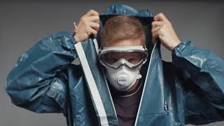 How to don and doff ppe - chemical protection clothing type 3B (English)