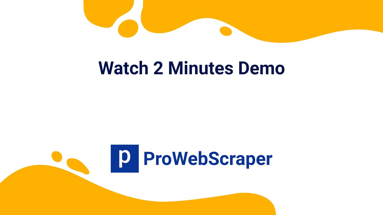 Getting Started with ProWebScraper