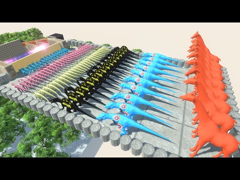 Who Is The Fastest in the colors race to get Red Pig | Animal Revolt Battle Animal