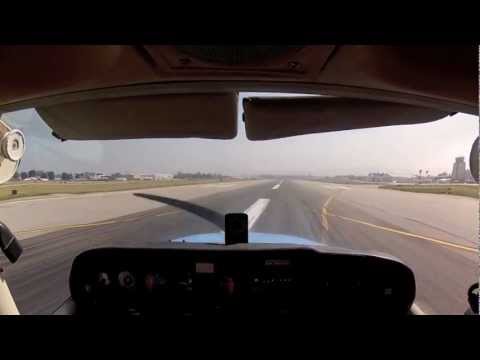 Cockpit view: take off and landings in a Cessna 172