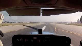 Cockpit view: take off and landings in a Cessna 172