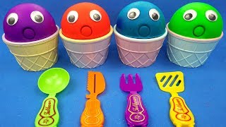 4 Colors Play Doh Ice Cream Cups Super Wings Surprise Toys LOL Surprise PJ Masks Disney Frozen