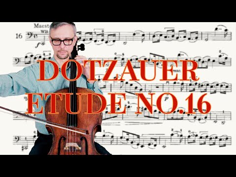Dotzauer Etude no. 16 from 113 Exercises Book 1 Fast and Slow Play Through