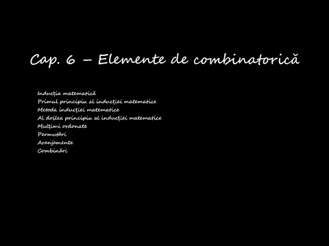 Clasa a X-a - Cap. 6 – Elemente de combinatorică