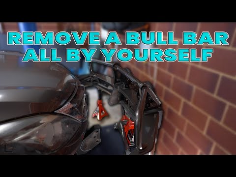 How To Remove a Bull Bar BY YOURSELF || ARB Deluxe Bull Bar Removal & Re-Installation