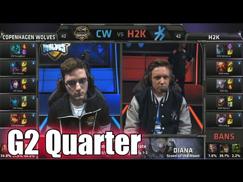 H2K Gaming vs Copenhagen Wolves | Game 2 Quarter Finals S5 EU LCS Spring 2015 playoffs | H2K vs CW