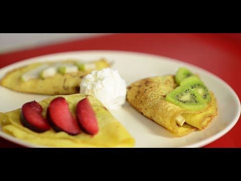 Krepa me nutella dhe fruta të stinës -  Crepes with nutella and fruits