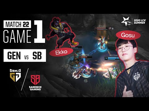 GEN vs SB | Match22 Game1 H/L | 2020 LCK Summer