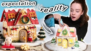 I tried making that CUTE 'Sylvanian Families' Gingerbread House! + FREE PATTERN 🎄