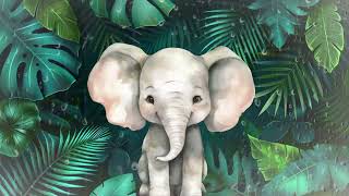 Baby Elephant  Screensaver - Jungle Celebration - Elephant Screensaver - Jungle Rain - HD - 1HR