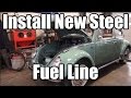 Classic VW BuGs How to Replace Install New Steel Fuel Line for Beetle Ghia