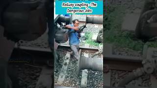 train coach coupling | unique coach coupling | hard work. #coupling #coach #engine #pointman #fitter