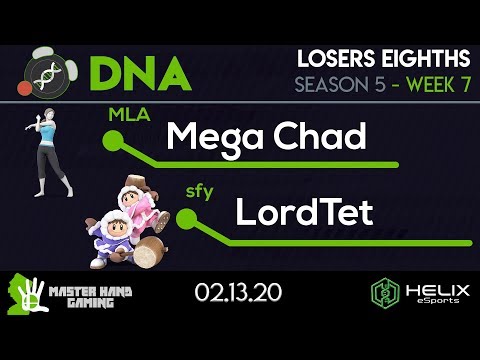 DNA S5:W7 - MLA | Mega Chad (Wii Fit Trainer) Vs. sfy | LordTet (Ice Climbers) - L Eighths