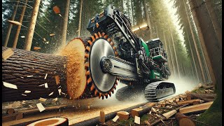 Extreme Tree Cutting! 15 Giant Chainsaw Cuts Trees in Seconds – You Won't Believe It!