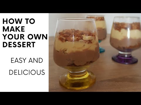 HOW TO MAKE EASY CARAMEL AND CHOCOLATE  DESSERT