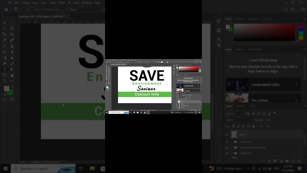How to make (Save Environment) Poster design in photoshop easily #graphicdesign #photoshoptutorial