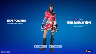 How To Get Rebel Runway Hope Skin NOW FREE In Fortnite! (Unlocked Underground Chic Hope)