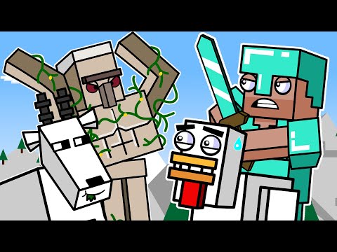 Goat Cannon & Iron Golem Shower Thoughts | Block Squad (Minecraft Animation)