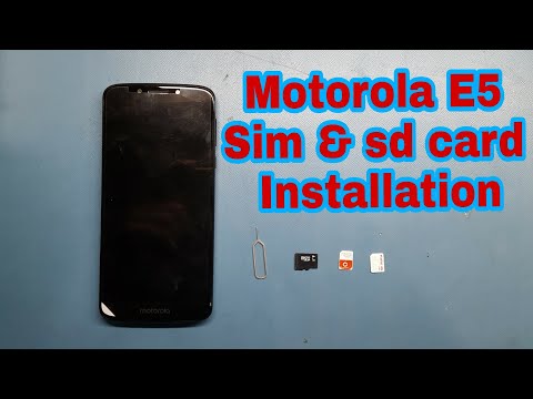Moto E5 : How to insert sim card and sd card in motorola E5