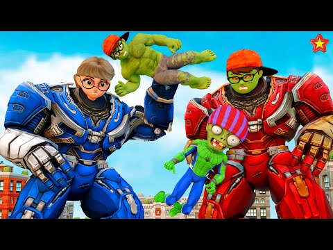 Nick Hulk And The Battle With The Giants - Scary Teacher 3D Transforming Machine