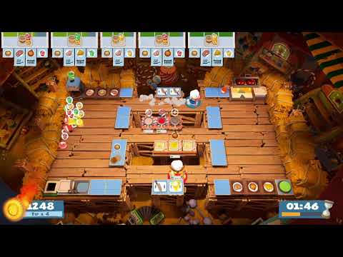 Overcooked 2 - CARNIVAL OF CHAOS DLC - Level 3-2 | 2 Player COOP 4 STAR