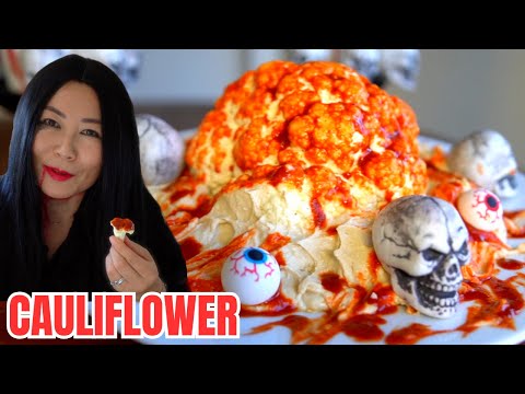 🌶#Gochujang Cauliflower DIY HALLOWEEN Snack 🌱🎃EASY Halloween Treats | Halloween Recipes | 할로윈 레시피
