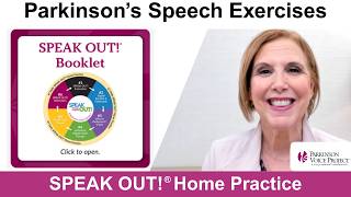Parkinson’s Speech Exercises: SPEAK OUT! BOOKLET LEVEL 1- LESSON ONE