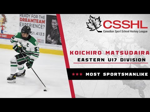 Koichiro Matsudaira (CIH U17) Most Sportsmanlike - Eastern U17 Division