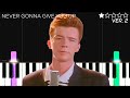 Rick Astley Never Gonna Give You Up EASY Piano Tutorial