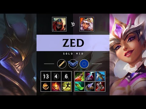 Zed Mid vs Qiyana - EUW Diamond Patch 25.12