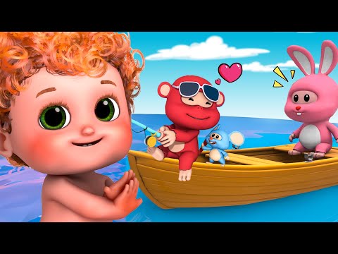 Fun Day at the Beach | Sea Animal Song | Blue Fish Kids Songs & Nursery Rhymes | New Born Baby