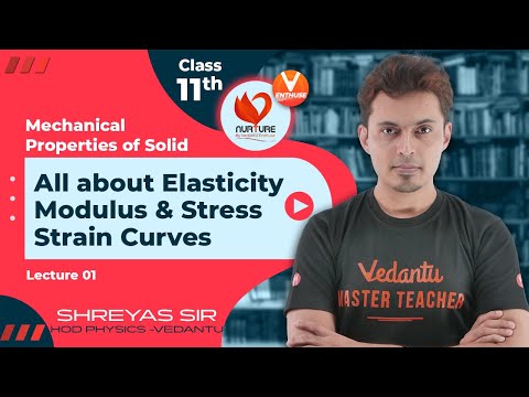 Mechanical Properties of Solid L1 | Elasticity Modulus & Stress Strain Curves | 11 Physics JEE 2023