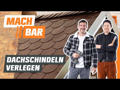 Part of a video titled Roofing a garden shed: Laying roof shingles | OBI - YouTube