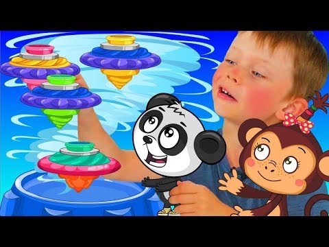 Инфинити Надо - Ян и Биби Играют в Боевые Волчки - Видео Для Детей с Игрушками