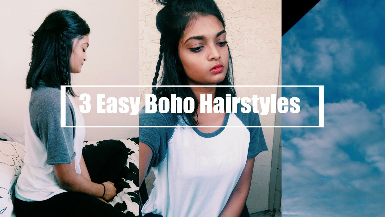 3 Easy Boho Hairstyles | Jeslin Andrews