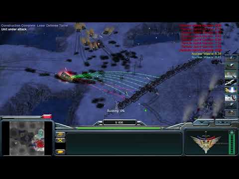 Command Conquer Generals Zero Hour Usa Laser 1 vs 7 China Tank Midnight Ice