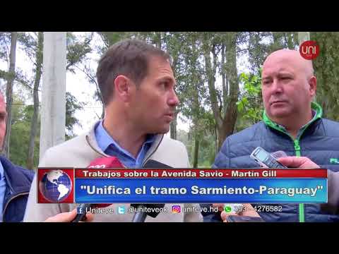 Gill recorrió obras en la Avenida Savio