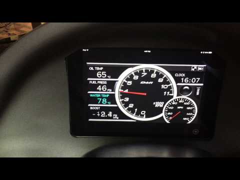 Defi Advance controller and Smart Adapter W with iPad mini 3 as dash replacement.