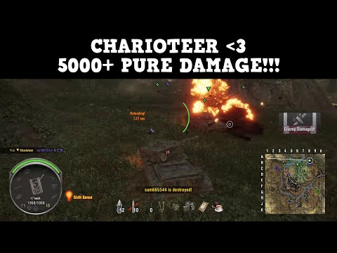 Charioteer "5000+ PURE DAMAGE!!!" Gameplay at "Pearl River" map | XBOX ONE | WoT Console