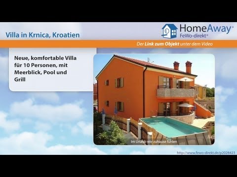 Istrien: Neue, komfortable Villa für 10 Personen, mit Meerblick, Pool und - FeWo-direkt.de Video
