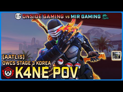 [ K4ne ] INSANE Genji | ONSIDE Gaming vs MIR Gaming | Aatlis | OWCS Korea Stage 3