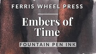 ⏳🕰️ Deep Grey Rose Gold Shimmer Fountain Pen Ink Swatching & Comparison 🎡 Embers of Time FWP