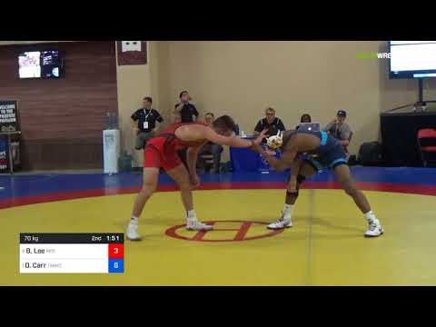 2018 Marine Corps US Open/UWW Junior Freestyle 70 Con Semis - Brayton Lee (Red ) Vs. David Carr (T