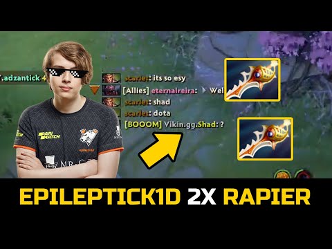 EPILEPTICK1D SMURFING IN RANK - EZ CHAT IN PROS USING 2X RAPIER DOTA 2