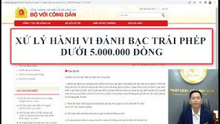 ✅ Điều 321: Xử lý hành vi đánh bạc trái phép dưới 5.000.000 đồng | Bộ Công An